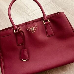 Prada red safiano Leather (large)
